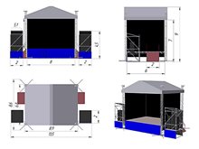 STAGE 8x6 m h1.2 m Roof 2 Tours